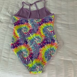Girls one piece tie-dye swimsuit